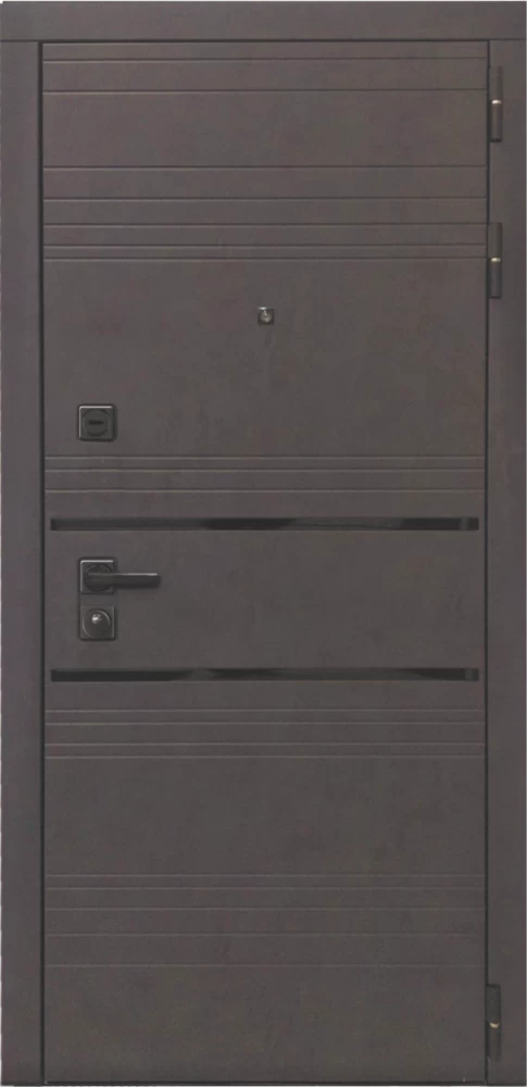 Входная дверь ДвериПРО L-43 ФЛ-677 (10мм, белый матовый) DPRO195443 внешняя сторона