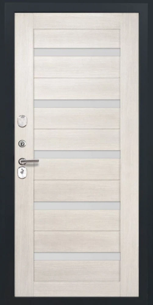 Входная дверь ДвериПРО Аура СБ-1 (ст. белое, 16мм, беленый дуб) DPRO198287 внутренняя сторона