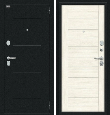 Входная дверь Сити Kale Букле черное/Nordic Oak BR4544